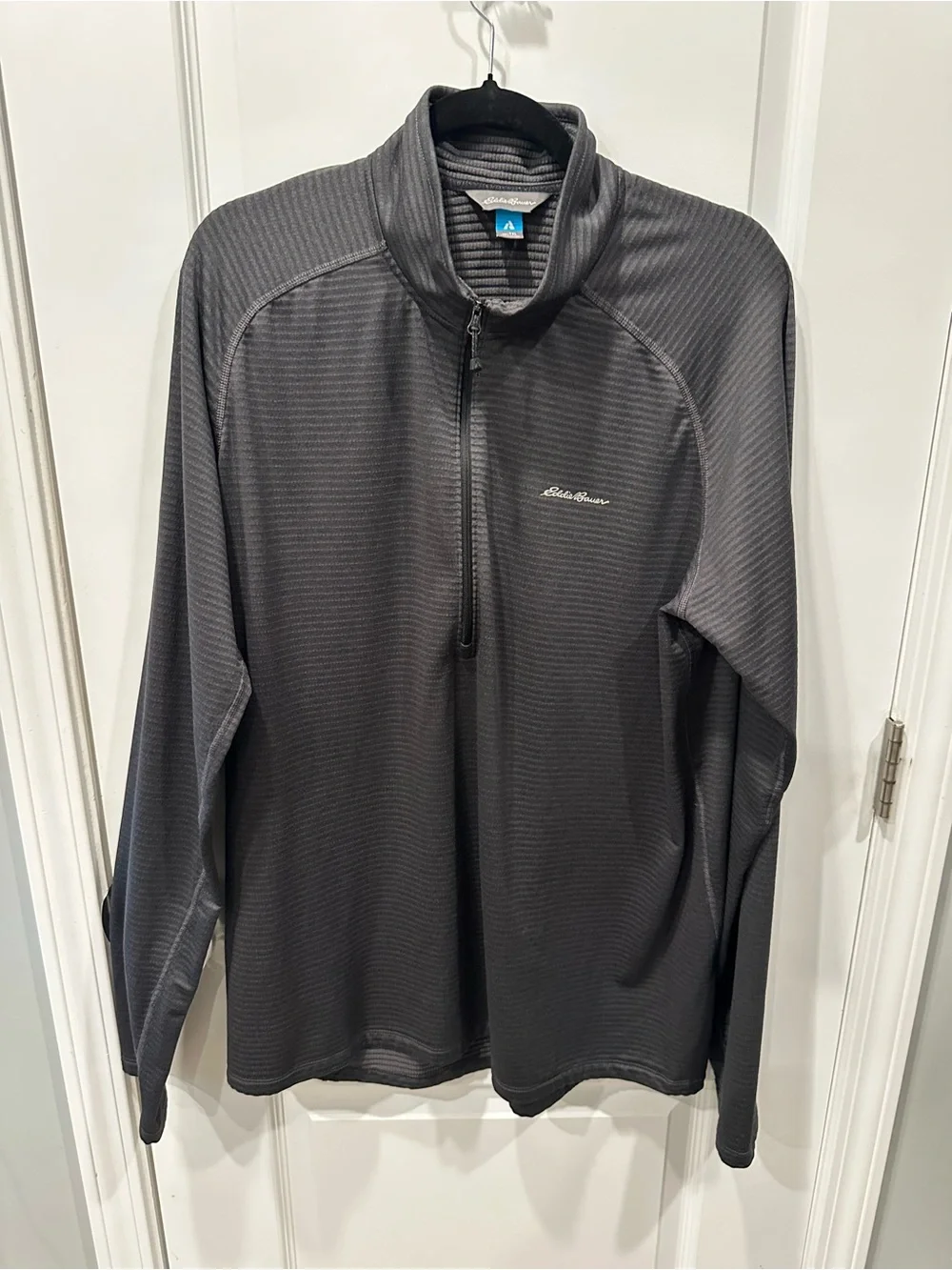 Eddie Bauer Men's Charcoal Quarter-Zip Performance Jacket